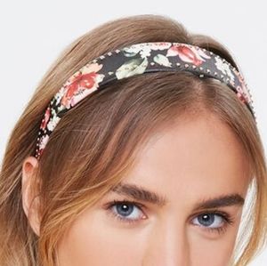 Studded Floral Print Headband